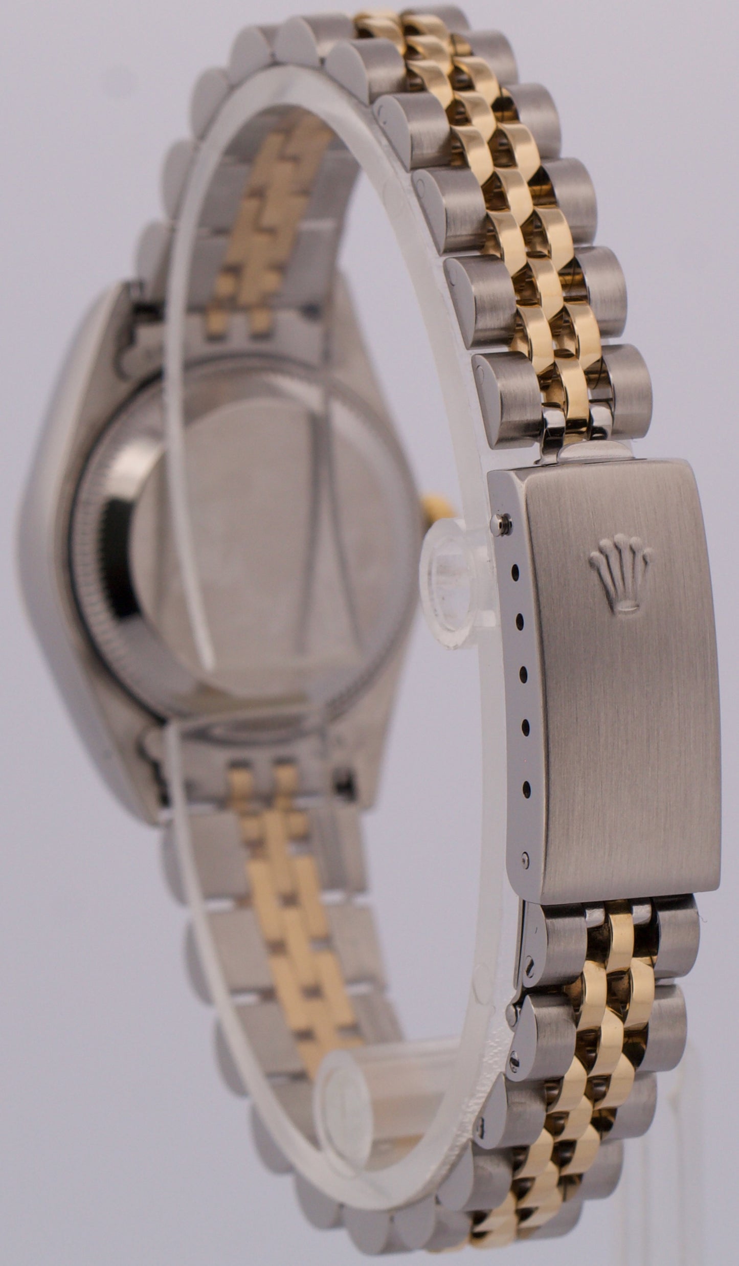 PAPERS Ladies Rolex DateJust CHAMPAGNE 18K Gold Steel JUBILEE 26mm 79173 BOX