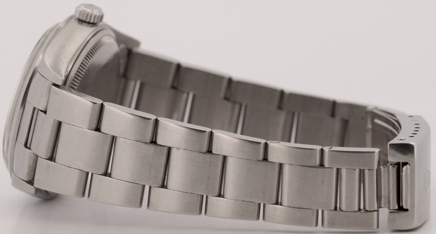 UNPOLISHED 1999 Rolex Oyster Perpetual Air-King SILVER DOMINOS Steel 34mm 14000