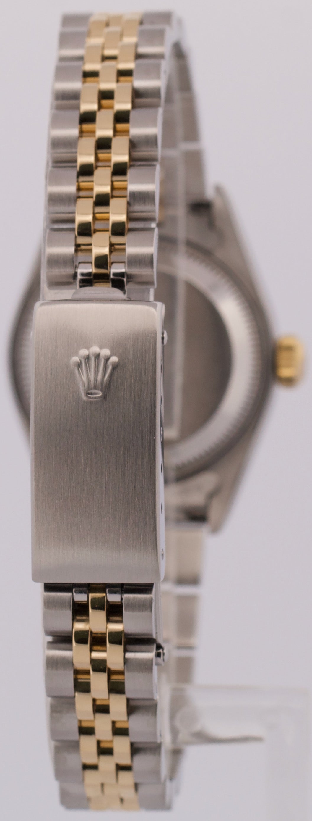 PAPERS Ladies Rolex DateJust CHAMPAGNE 18K Gold Steel JUBILEE 26mm 79173 BOX