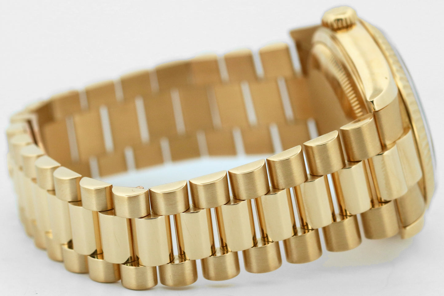 Rolex Day-Date President BLUE 18K Yellow Gold Fluted 36mm 118238 Watch