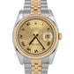 Rolex DateJust 36mm CHAMPAGNE SUNBEAM DIAL 18K Gold Steel JUBILEE Watch 116233