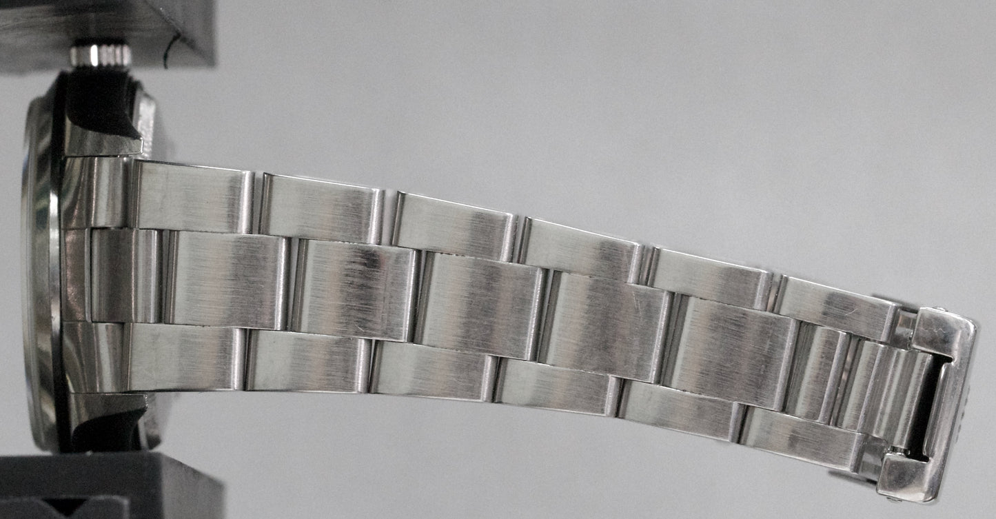 UNPOLISHED 1999 Rolex Oyster Perpetual Air-King SILVER DOMINOS Steel 34mm 14000