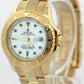 Ladies Rolex Yacht-Master WHITE 18K Yellow Gold 29mm Date Oyster Watch 169628