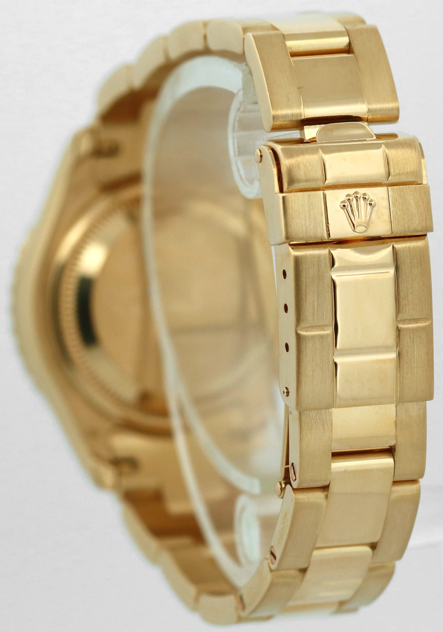 Ladies Rolex Yacht-Master WHITE 18K Yellow Gold 29mm Date Oyster Watch 169628
