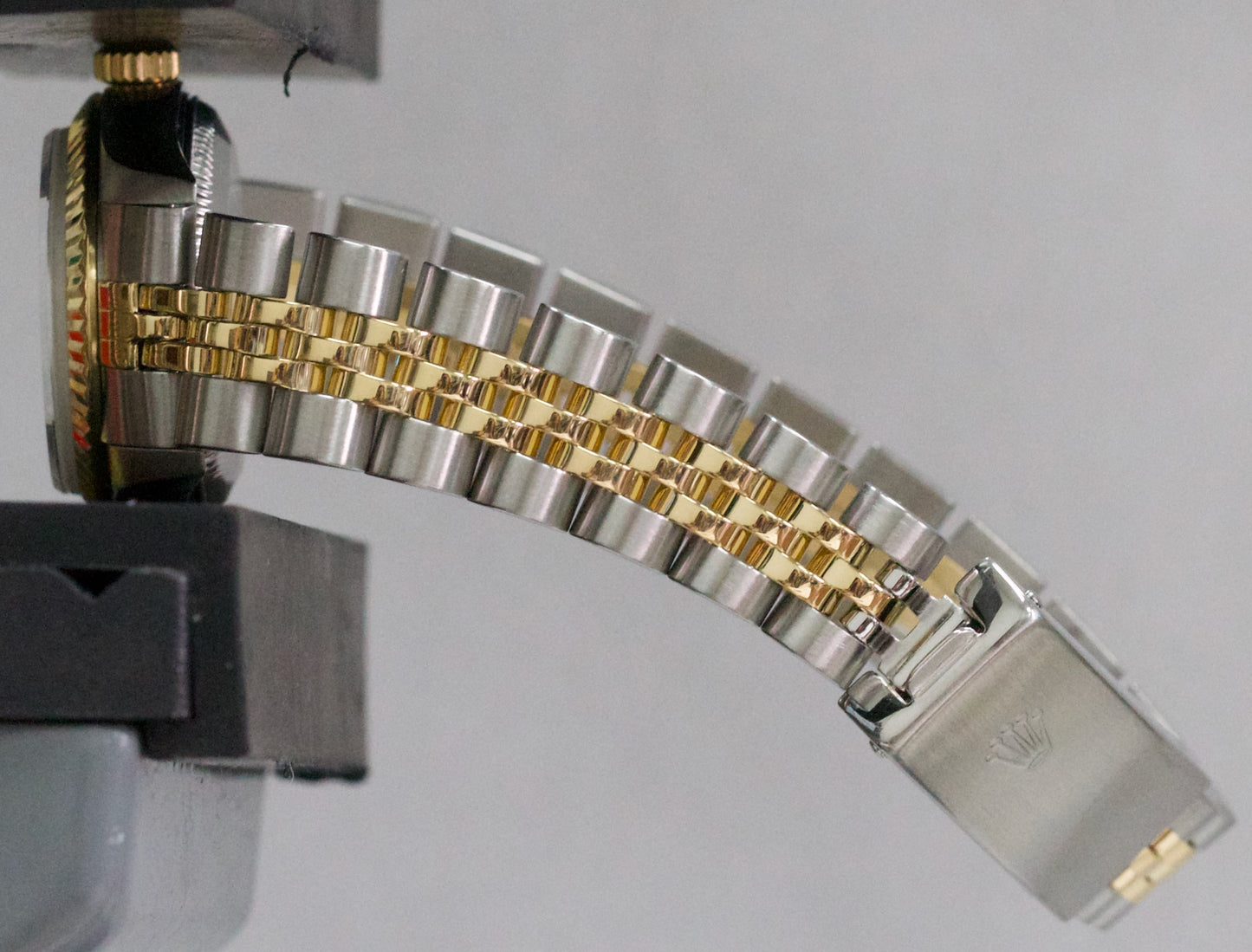 Rolex Oyster Perpetual 24mm CHAMPAGNE 18K Yellow Gold Steel JUBILEE 76193 Watch