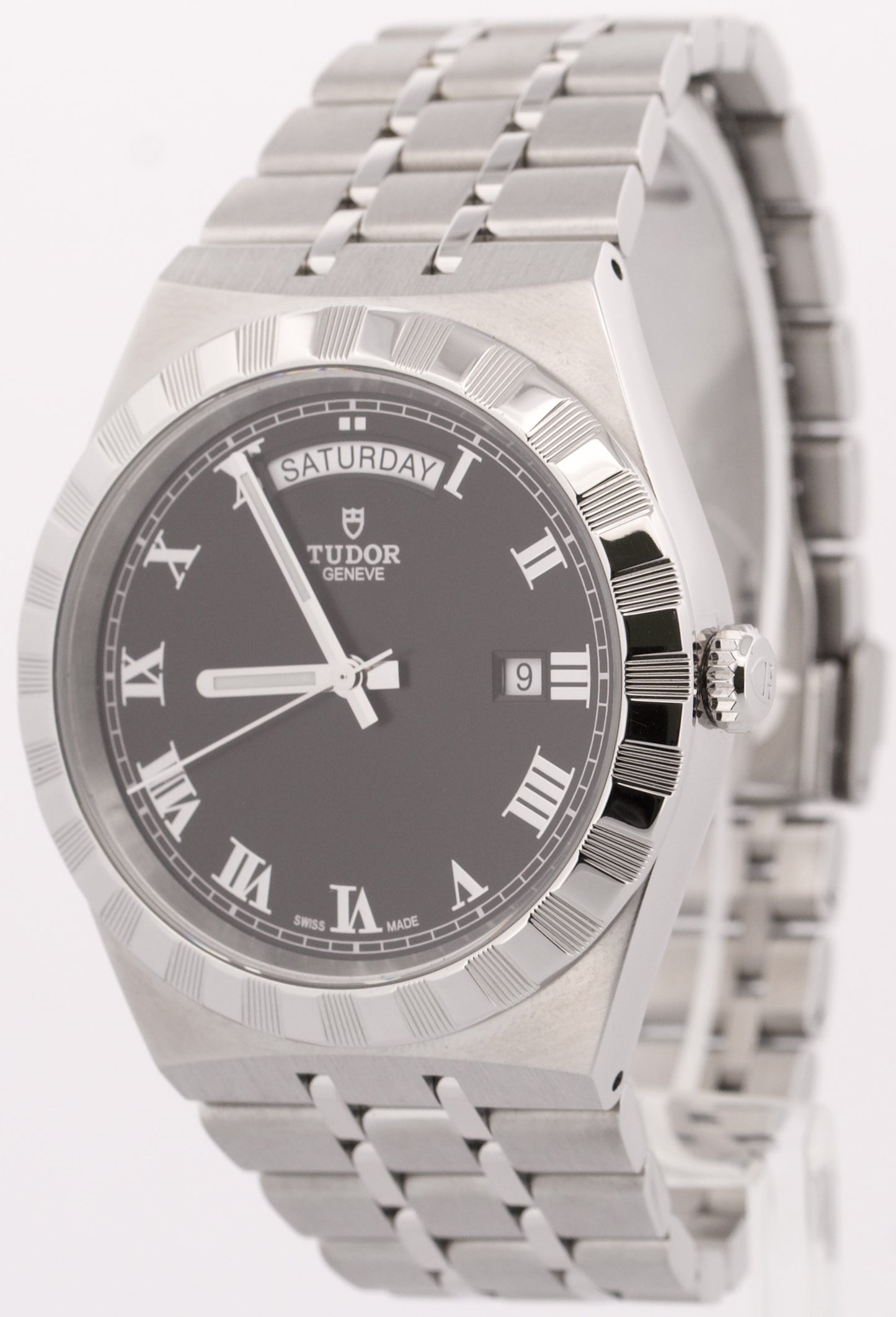 2022 PAPERS Tudor Royal Day Date BLACK Stainless Steel 41mm 28600 Automatic BOX