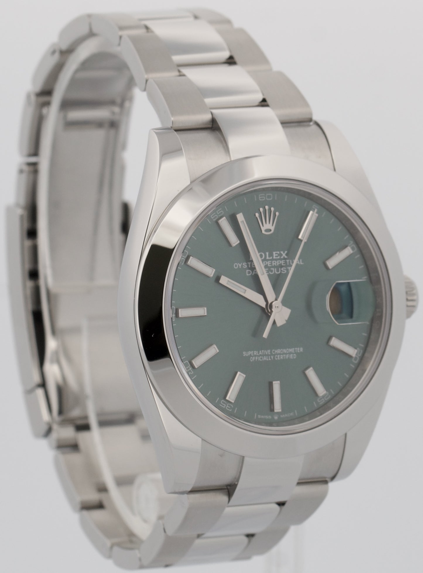 NEW 2026 PAPERS Rolex DateJust 41 MINT GREEN Steel OYSTER 41mm 126300 Watch BOX