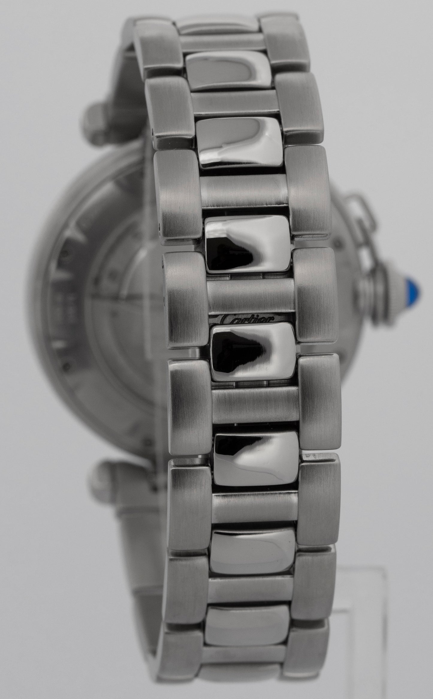 Cartier Pasha 38mm WHITE ARABIC Stainless Steel Automatic Watch 2379 / W31040H3