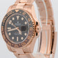 2020 PAPERS Rolex GMT-Master II ROOT BEER 18K Rose Gold 40mm 126715 CHNR BOX