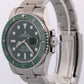 2014 PAPERS Rolex Submariner Date HULK Ceramic GREEN Steel 40mm 116610 LV BOX