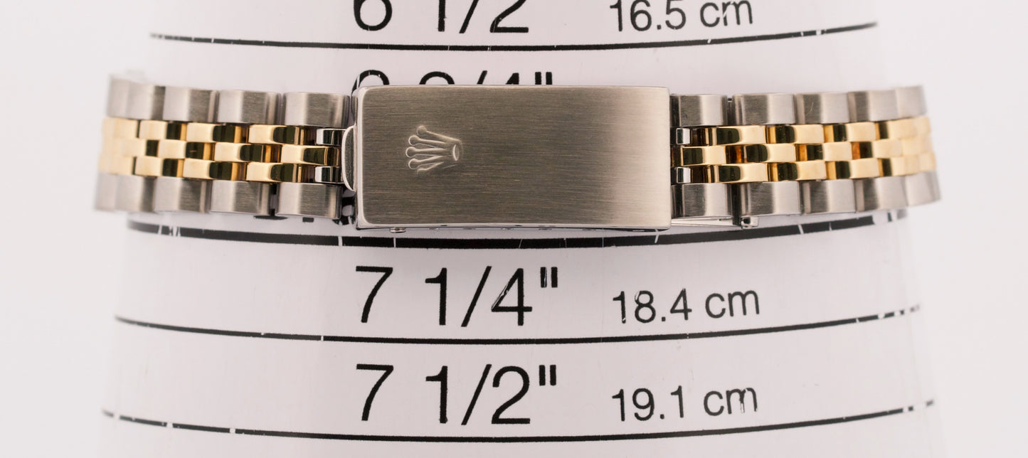 Ladies Rolex Date 26mm CHAMPAGNE 18K Yellow Gold Steel JUBILEE Fluted 69173