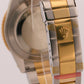STICKERED Rolex Submariner Date 40mm BLUE 18K Gold Steel REHAUT No-Holes 16613