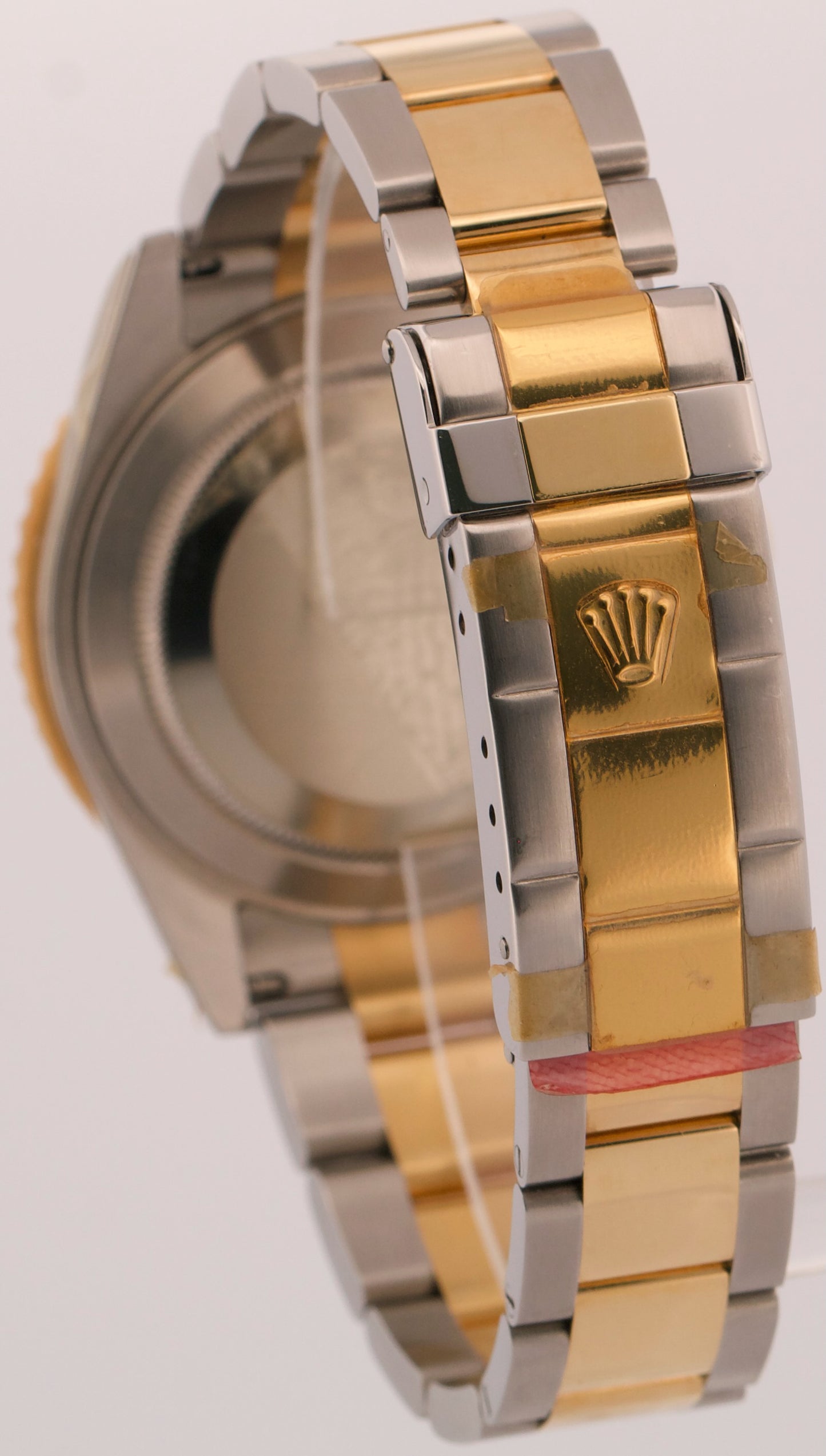 STICKERED Rolex Submariner Date 40mm BLUE 18K Gold Steel REHAUT No-Holes 16613