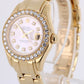 Rolex Datejust Pearlmaster 69298 18k Gold Diamond Mother of Pearl 29mm Watch