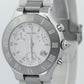 Cartier 21 Chronoscaph Chronograph Quartz WHITE 38mm Steel RUBBER 2424 W1018402
