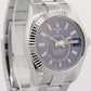 PAPERS Rolex Sky-Dweller BLUE Steel 18K White Gold 42mm Oyster Fluted 326934 BOX