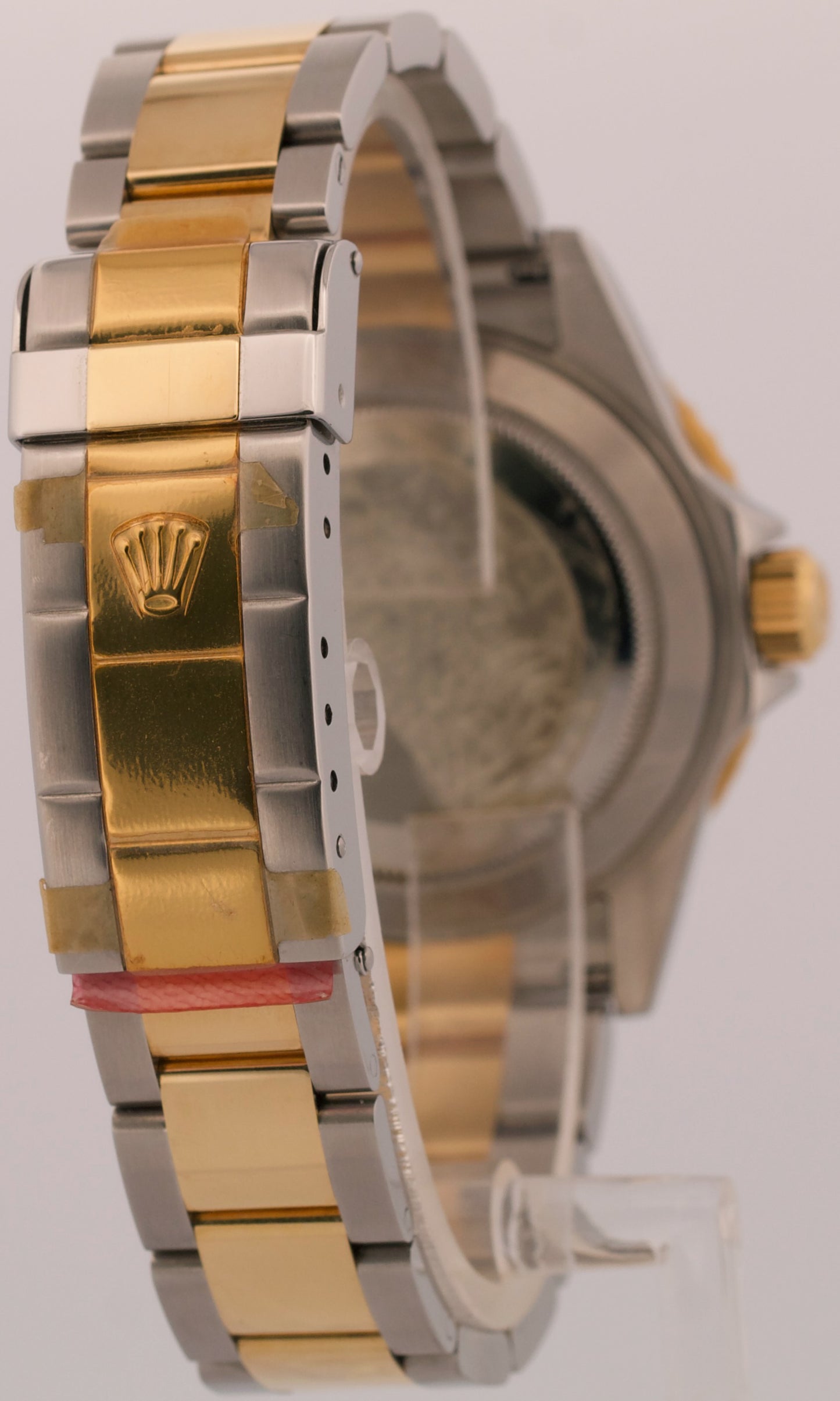 STICKERED Rolex Submariner Date 40mm BLUE 18K Gold Steel REHAUT No-Holes 16613