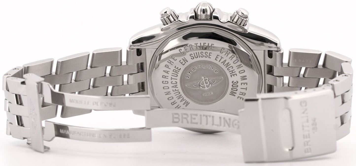 Breitling Chronomat Evolution SILVER WHITE Stainless Steel 44mm Watch A13356