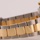 STICKERED Rolex Submariner Date 40mm BLUE 18K Gold Steel REHAUT No-Holes 16613