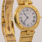 UNPOLISHED Cartier Santos Ronde 32mm WHITE ROMAN 18K Yellow Gold Quartz 81914