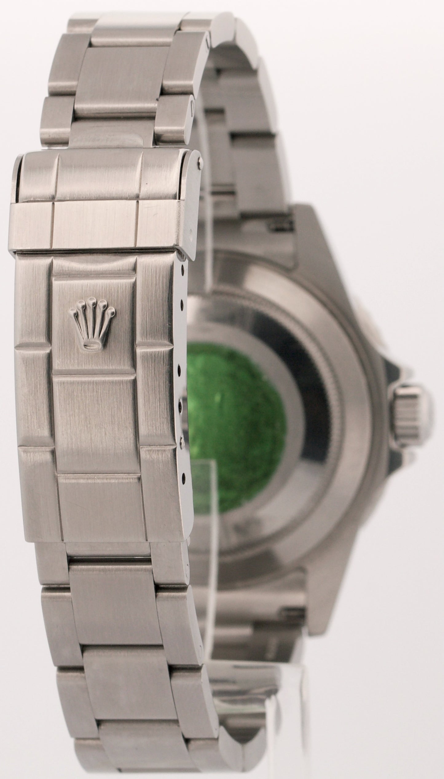 UNPOLISHED 2004 PAPERS Rolex Submariner Date FLAT 4 KERMIT Steel 16610 LV BOX
