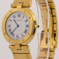 UNPOLISHED Cartier Santos Ronde 32mm WHITE ROMAN 18K Yellow Gold Quartz 81914