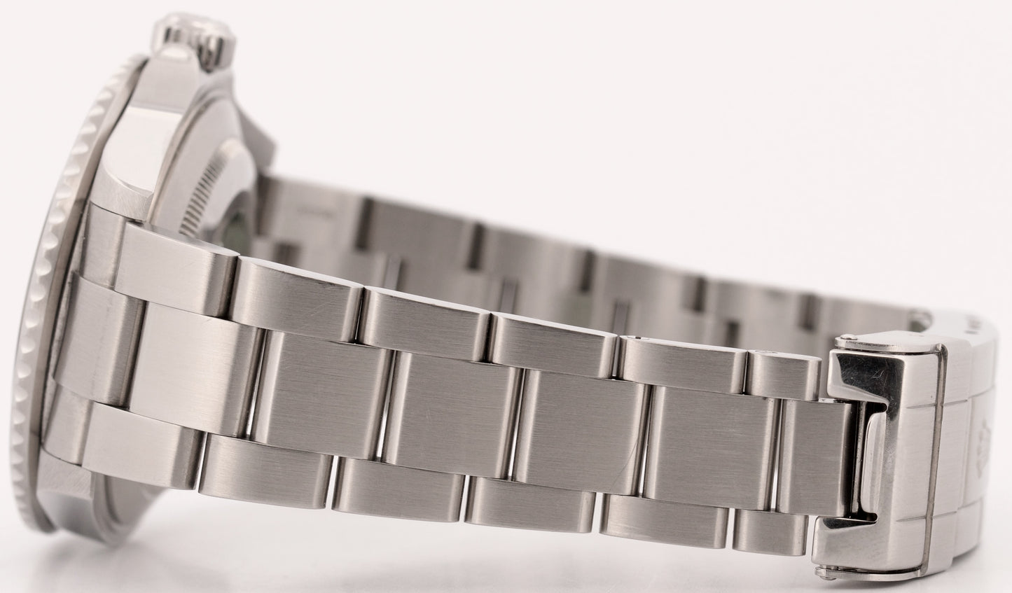 UNPOLISHED 2004 PAPERS Rolex Submariner Date FLAT 4 KERMIT Steel 16610 LV BOX