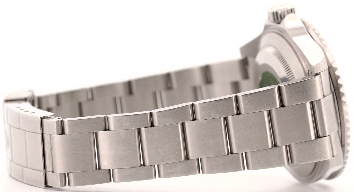 UNPOLISHED 2004 PAPERS Rolex Submariner Date FLAT 4 KERMIT Steel 16610 LV BOX