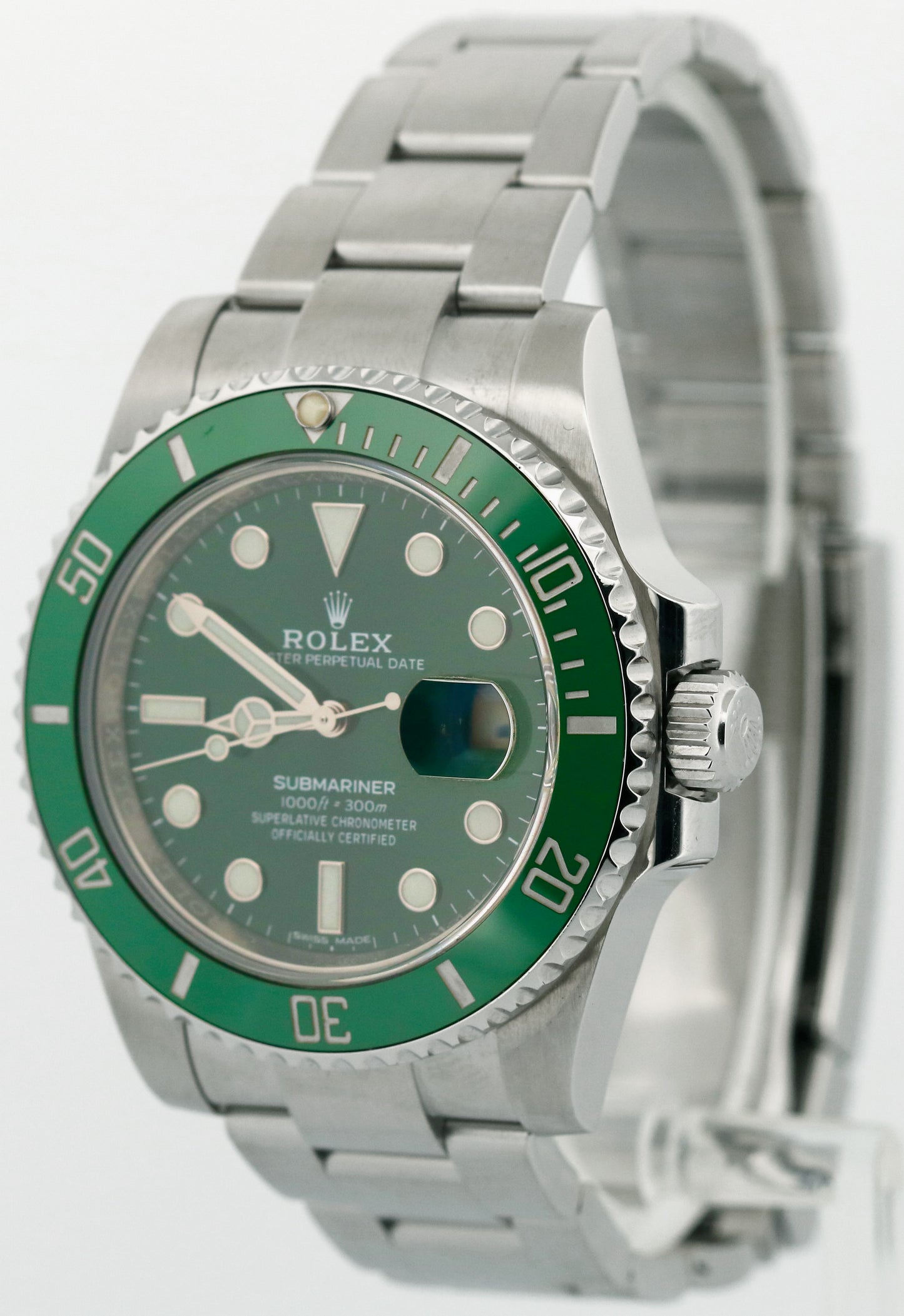 Rolex Submariner Date HULK Green 40mm Ceramic Stainless Steel 116610 LV Watch