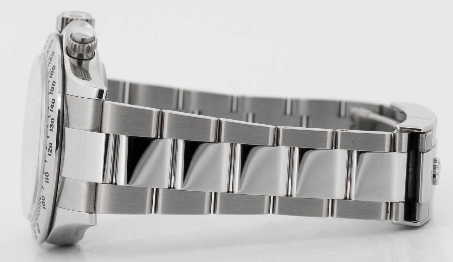 UNPOLISHED 2014 PAPERS Rolex Daytona Cosmograph BLACK Steel 40mm 116520 BOX