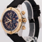 PAPERS Breitling Chronomat Evolution 43mm BLACK ROMAN 18K Gold Steel C13356 BOX