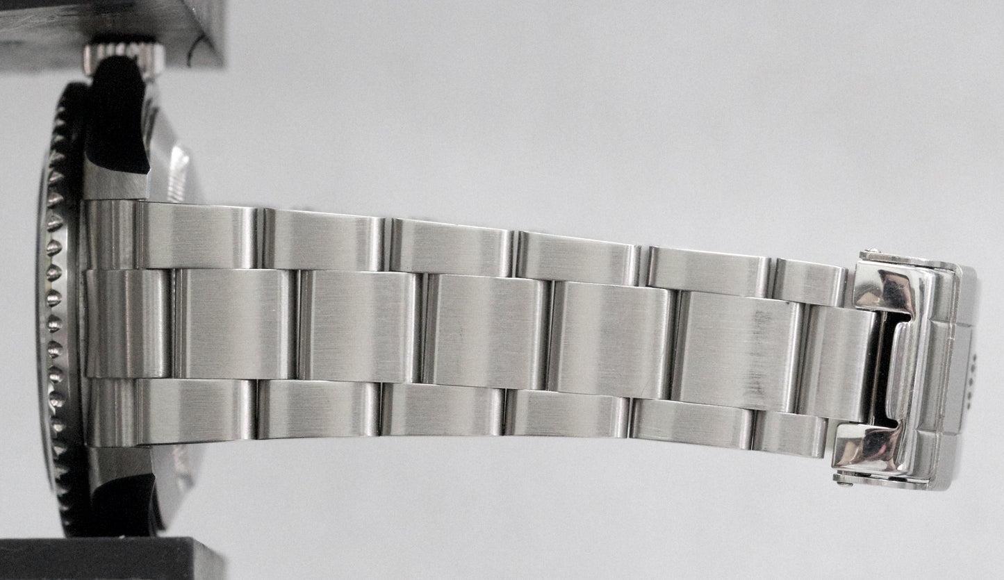 UNPOLISHED 2004 PAPERS Rolex Submariner Date FLAT 4 KERMIT Steel 16610 LV BOX