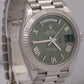 2024 SERVICE Rolex Day-Date President 40mm OLIVE GREEN ROMAN 18K Gold 228239 BOX