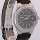 Audemars Piguet Royal Oak BLACK Leather 36mm Automatic Stainless Steel 14800ST