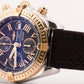 PAPERS Breitling Chronomat Evolution 43mm BLACK ROMAN 18K Gold Steel C13356 BOX