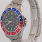 1999 Rolex GMT-Master PEPSI Blue Red Stainless Steel Black 40mm Watch 16700