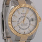 MINT PAPERS Rolex Sky-Dweller WHITE Two-Tone 18K Gold 42mm Oyster 326933 BOX