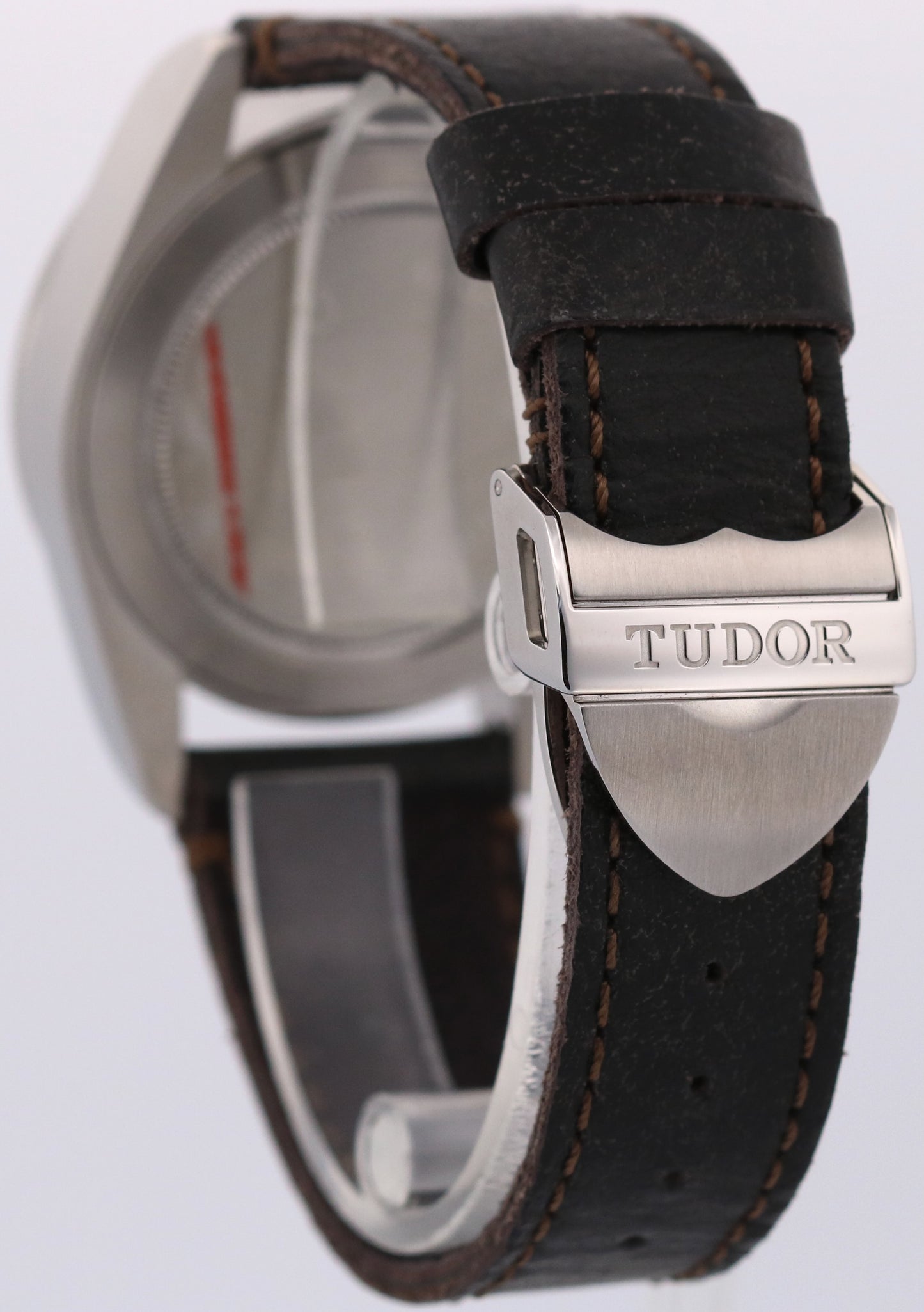 2016 PAPERS Tudor Heritage Black Bay RED Steel SMILEY 41mm 79220R Watch BOX