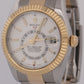 MINT PAPERS Rolex Sky-Dweller WHITE Two-Tone 18K Gold 42mm Oyster 326933 BOX