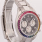 Rolex Daytona Cosmograph RAINBOW DIAMOND 18K White Gold Chronograph 116509 BOX