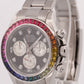 Rolex Daytona Cosmograph RAINBOW DIAMOND 18K White Gold Chronograph 116509 BOX