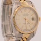 PAPERS Rolex DateJust IVORY WHITE COMPUTER 18K Steel Gold JUBILEE 36mm 16233 BOX