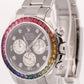 Rolex Daytona Cosmograph RAINBOW DIAMOND 18K White Gold Chronograph 116509 BOX