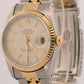 PAPERS Rolex DateJust IVORY WHITE COMPUTER 18K Steel Gold JUBILEE 36mm 16233 BOX