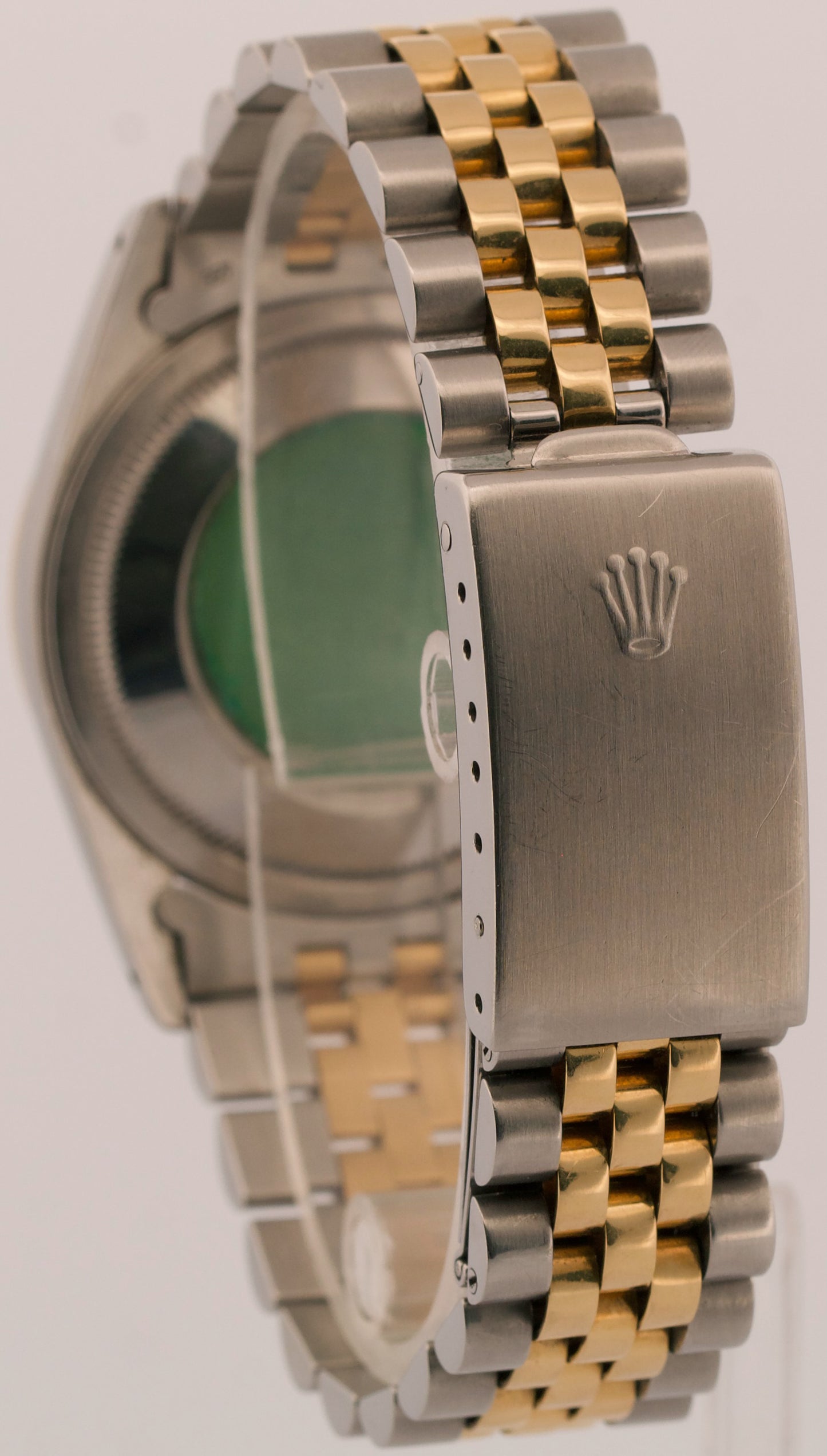 PAPERS Rolex DateJust IVORY WHITE COMPUTER 18K Steel Gold JUBILEE 36mm 16233 BOX
