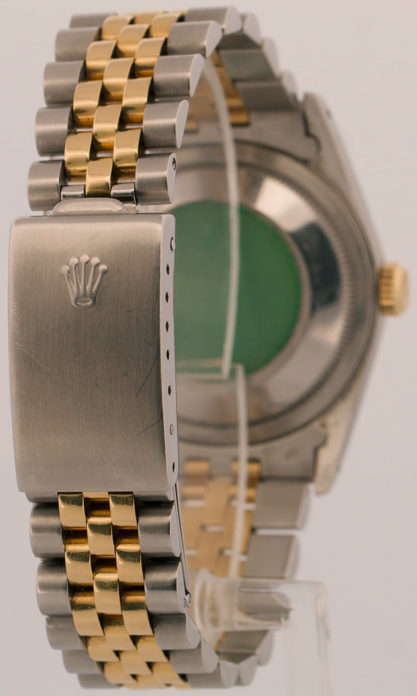 PAPERS Rolex DateJust IVORY WHITE COMPUTER 18K Steel Gold JUBILEE 36mm 16233 BOX