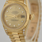 Ladies Rolex DateJust President 26mm FACTORY CHAMPAGNE DIAMOND 18K 79238 BOX