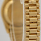 Ladies Rolex DateJust President 26mm FACTORY CHAMPAGNE DIAMOND 18K 79238 BOX