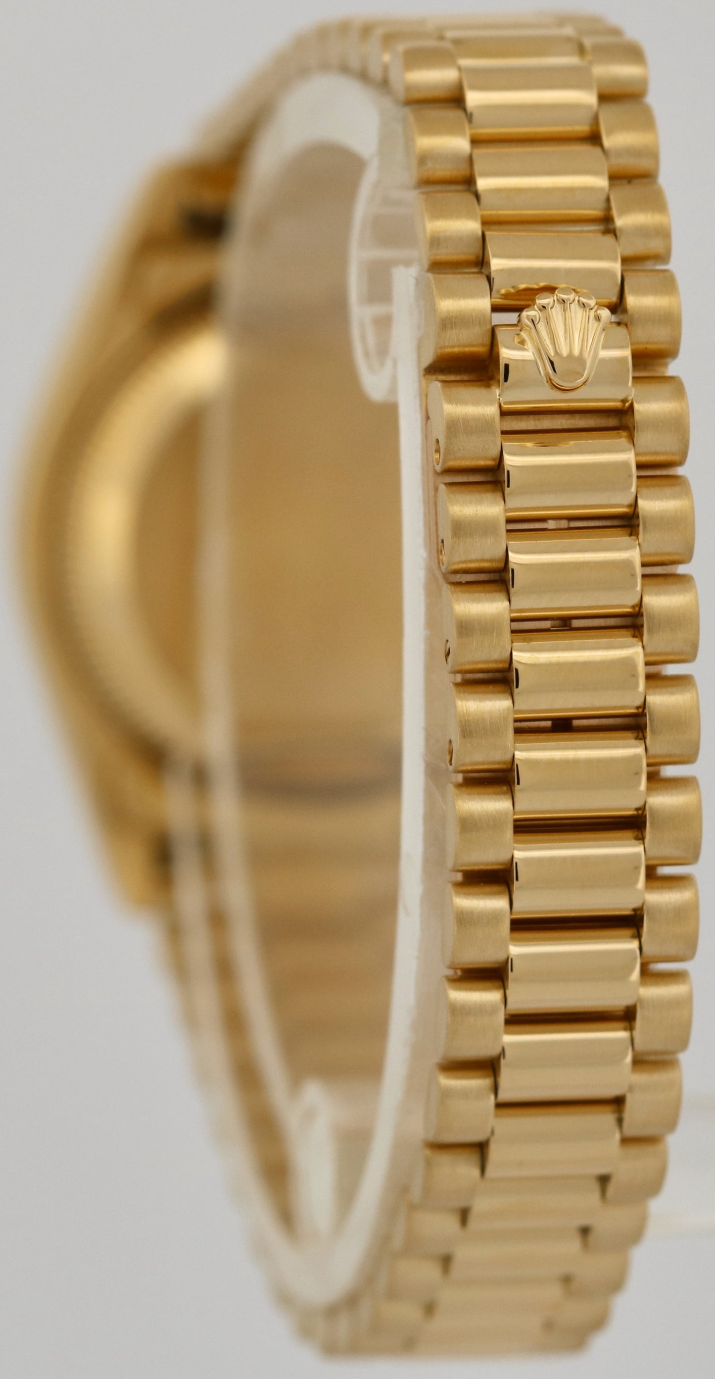 Ladies Rolex DateJust President 26mm FACTORY CHAMPAGNE DIAMOND 18K 79238 BOX