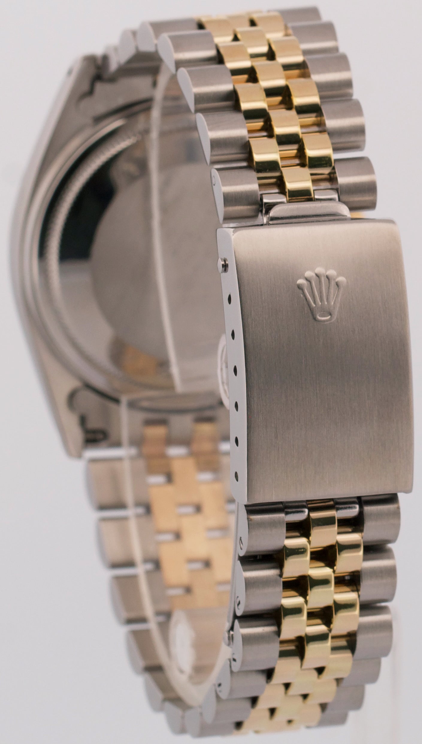 Rolex DateJust SILVER DIAMOND Two-Tone 18K Yellow Gold Steel JUBILEE 36mm 16013